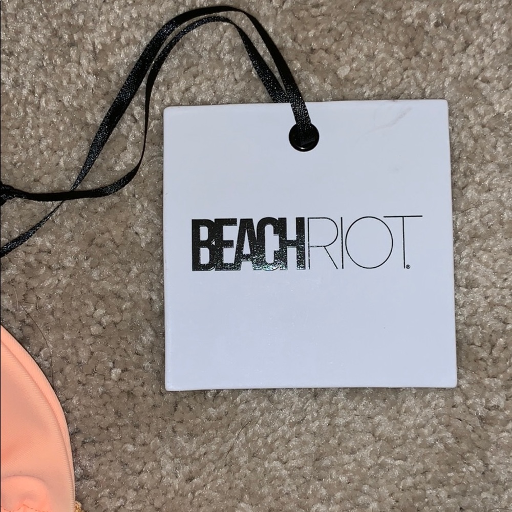 Beach Riot Neon Peach Triangle bikini - Picture 2 of 3
